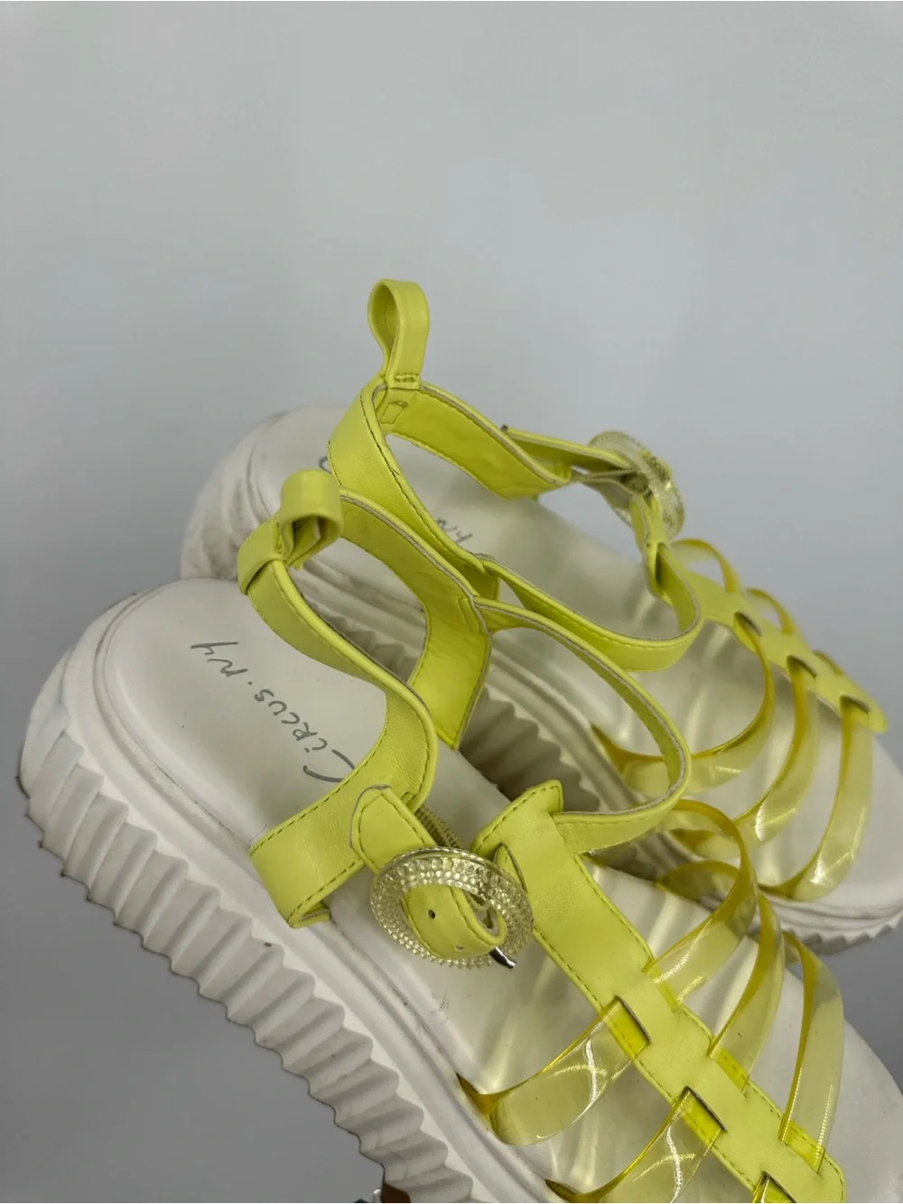 Circus New York By Sam Edelman Chunky Platform Neon Gladiator Sandals Size 10